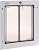 PlexiDor Performance Pet Doors for Dogs and Cats - Door Mount Dog Door with Lock and Key - White, Medium Sizes