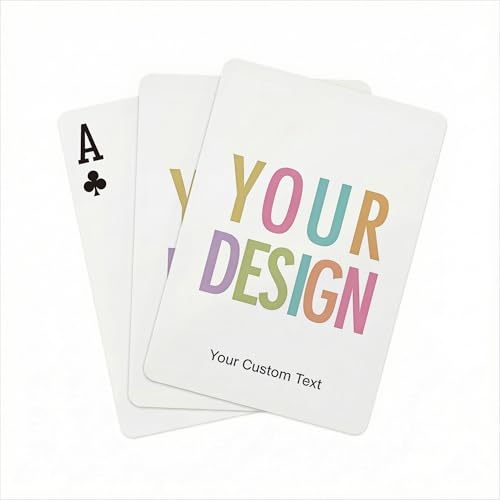 DreamyDecor Custom Playing Cards - Personalized Playing Cards with Photo Logo - Customized Deck of Card for Family Party Anniversary Wedding Holiday Business Graduation Gift
