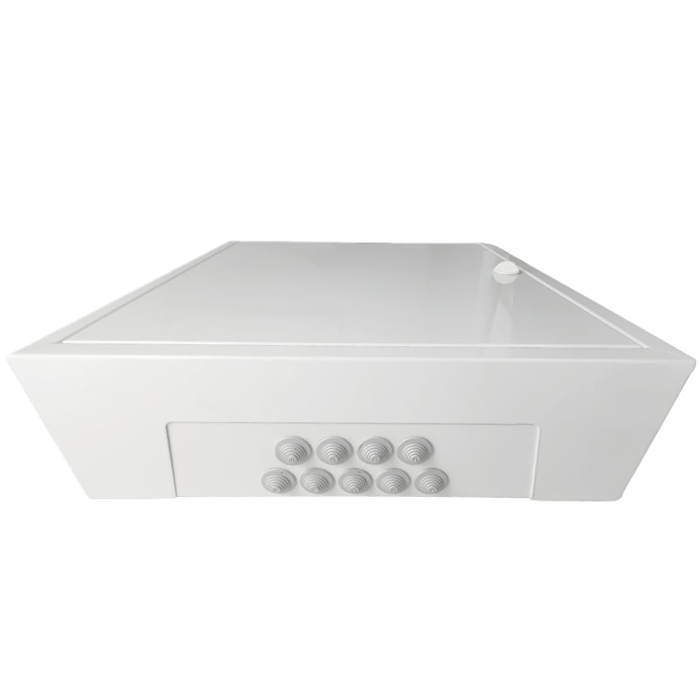 Doktorvolt Boîte de distribution en saillie - Boîte à fusibles - Boîtier de distribution en métal - 36 modules - 2 rangées - Avec porte - Blanc - IP30 IK07 - Pour installation dans la maison