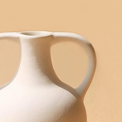 Image of Bliss Hohm Jini Vase White Round, Vase for Home Decor, Flower Vases for Living Room, Office Decor, Decoration Items, Wall Tabletop showpieces, Small Desk Decorative Items (White Jini)