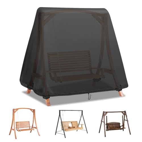 Fizentia Swing Cover,Waterproof 72 Inch Covers for A Frame Patio Porch Swings,Outdoor Glider Hammock Swing-Covers Windproof and Sun protect with Drawstring and Buckles (Only-Cover)