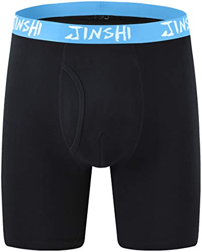 JINSHI Men's Underwear Boxer Briefs Long Leg Underpants 3Pack Soft Comfy4