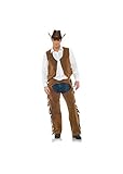 UNDERWRAPS Men's Costume Cowboy Chaps Set, Brown, One Size