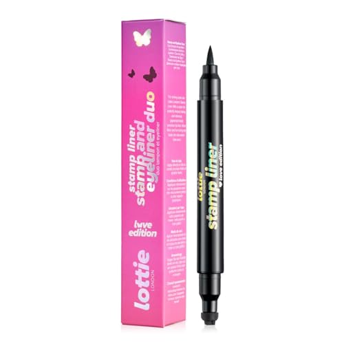 Lottie London Stamp Liner Butterfly Doble Punta Negro miniatura 5