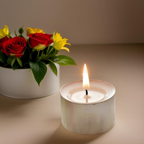 Image of EIN SOF Tea Lights Candles Set of 30 Pcs - 9 Hours Burning Time Tealight for Home Decor, Jumbo Size White T Light Items for Diwali Decoration, Unscented Natural Wax Long Lasting Candle