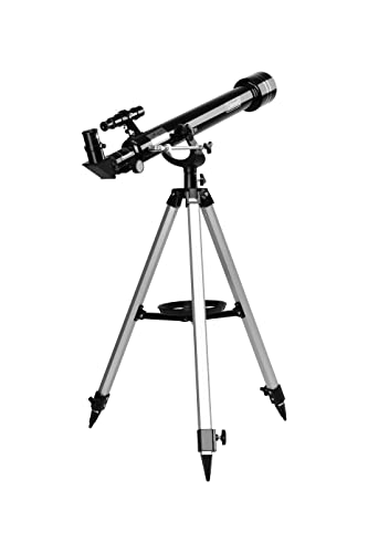 Image of Coleman 700mm x 60mm Refractor Telescope (35x-525x) Kit with Heavy-Duty Carrying Case - Metallic Charcoal Gray