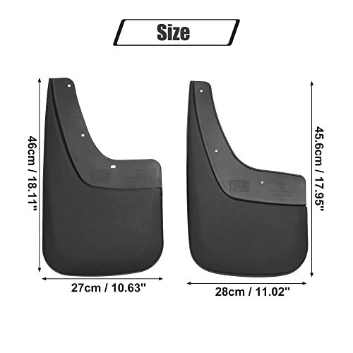 Image of ACROPIX Mud Flaps Splash Guard No-Drill Mudguards Wheels Protection Set Fit for GMC Sierra 1500 with Hardware - Pack of 16 Black