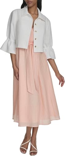 H HALSTON Women's Cropped Front Seam Shrug2