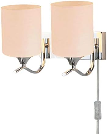Kiven Plug- in Bathroom Vanity Lights Over Mirror, Two Lights Indoor Wall Sconce Lighting Fixture with Amber Sandstone Glass Shade, Oil Rubbed Bronze - Set of 1