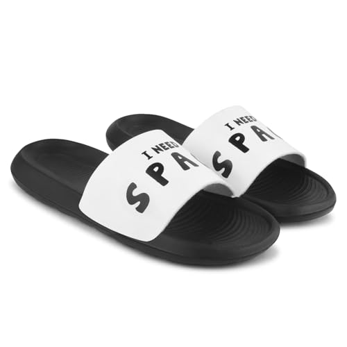 Image of PERY-PAO Sliders Mens White, Black, Grey, Sky blue Design Toxic, Spider, Dope, Panda Printed Flip Flop & Slippers