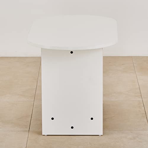 Image of Home Centre | Helios Reynan Coffee Table | Center Table for Living Room | Engineered Wood | White | 1 Year Warranty