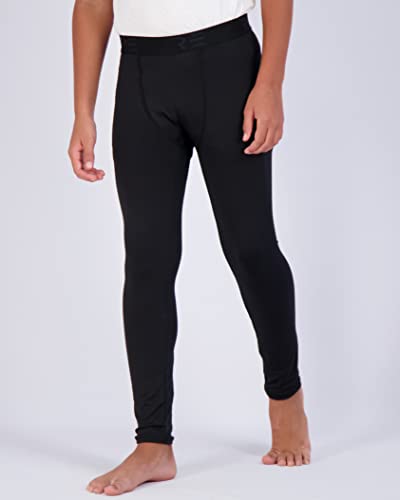 Real Essentials 3 Pack: Youth Boys Compression Pants Leggings Tights Baselayer Cold Gear for Sports Football Basketball2