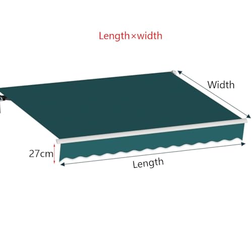 Tissu de remplacement pour auvent de terrasse en polyester imperméable haute durabilité vert - 4