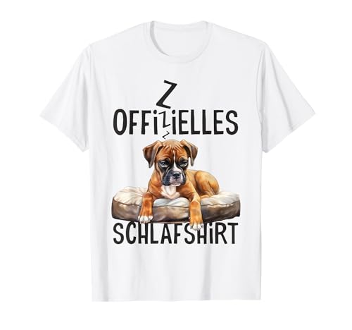 Süße Pyjama Hunderassen Offizielles Schlafshirt Boxer Hund Schlafanzug T-Shirt für Jungen, Hundeliebhaber, Unisex, Kurzarm, T-Shirt, Klein, Blau