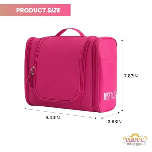 Glamorous Cosmetic Bag - Makeup & Toiletry Essentials for Women & Men - Travel Ready in Pink2