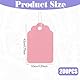 200 Stück Rosa Geschenkanhänger, 45 X 35 mm Preisschilder Etiketten Anhänger Etiketten zum Beschriften Preisauszeichner Papier Preisetiketten Etiketten für Kleidung, Schmuck Display, Geschenk