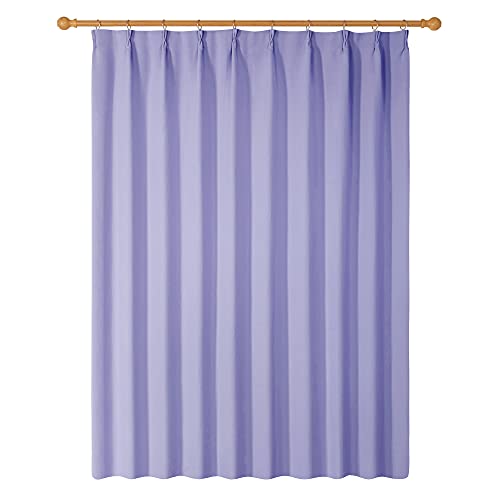 Deconovo 遮光カーテン 1枚入 幅130cmx178cm 薄紫色 UVカット 断熱 おしゃれ 節電対策 昼夜目隠し