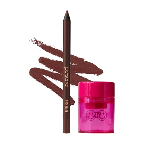 PERSONA 24HR Chocolate Eyeliner Pencil & Sharpener Bundle, Waterproof image 5