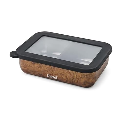 S'well Stainless Steel Bento Box, Teakwood...