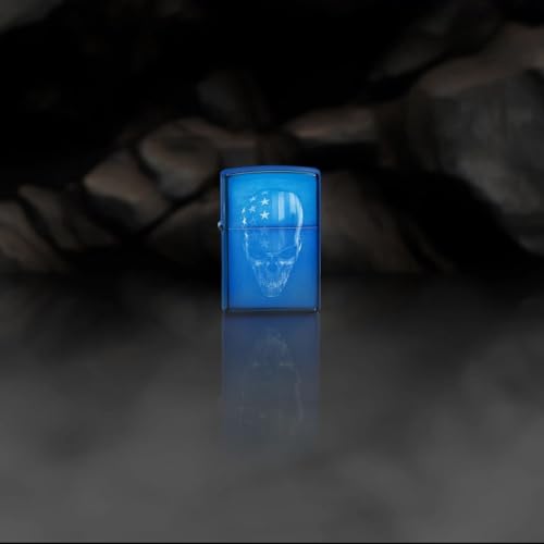 Zippo encendedor de bolsillo diseño American Skull miniatura 2
