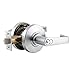 Schlage Commercial AL53RDSAT626 AL Series Grade 2 Cylindrical Lock, Entry Function Turn/Push Button Locking, Saturn Lever Design, Satin Chrome Finish