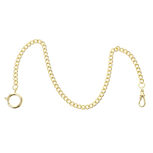PACKOVE Golden Pocket Watch Chain Electroplated Metal Accessory for Clothing Jeans Handbags and Jackets for Casual Formal Wear for Special Occasions