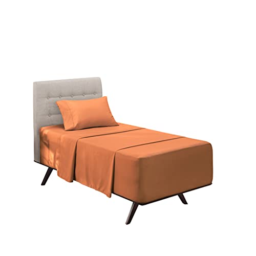 Image of Hearth & Harbor Extra Deep Pocket Twin XL Sheet Set, Rust | 4 Piece Bed Sheet Set, Ultra Soft & Breathable, Fits Up to 24 inch Mattress, Hotel Luxury