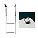 3 Step Boat Ladder, 304 Stainless Steel Telescoping Folding Pontoon Boat Ladder Dock Swim Ladder for Marine Boat Yacht