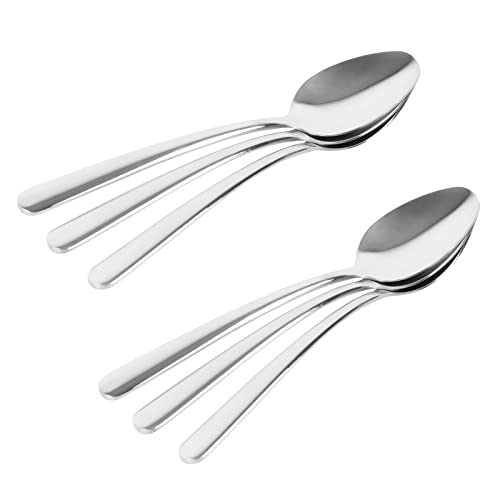 Soup Spoons Stainless Steel, Dinner Spoons Silverware Set of 6, Table Spoon for Dessert, Grain, Ice Cream, Smooth Edge&Dishwasher Safe, 7.6in by Beardo