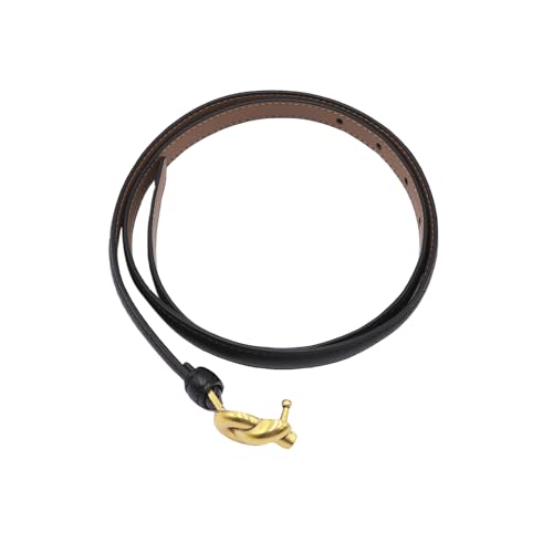 AIBEARTY Women Fashion PU Leather Waist Belt Skinny Knot Thin Buckle Waistband for Dress Jeans Pants3