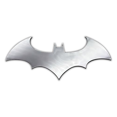 Image of Elektroplate Officially Licensed Batman Oversized Chrome-Plated DC Comics Superhero Emblem for Cars, Trucks, and All Auto | Universal Fit at 8 inch x 3.3 inch | Weatherproof