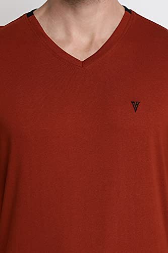Image of Van Heusen Men Athleisure V-Neck T-Shirt - 100% Combed Cotton - Short Sleeve, Ultra Soft 60035
