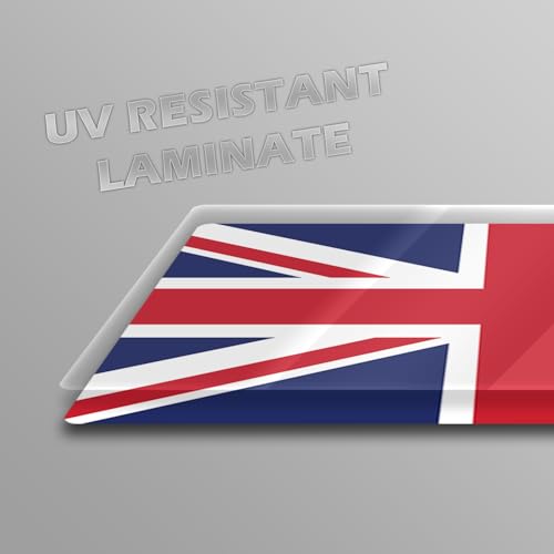 Image of World Country Flag Decal Stickers - Two Pack - for Cars Windows Bumpers Laptops Tablets Tumblers Cups Walls (Great Britain)