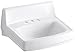KOHLER K-2032-N-0 Greenwich Wall-Mount Bathroom Sink with 4" Centers and Sealed Overflow, White