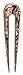 France Luxe Long Tooth Chignon Pin - Onyx