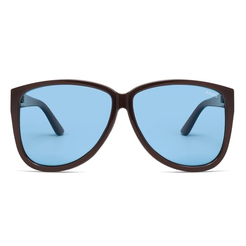 Image of SOJOS Trendy Big Oversized Polarized Sunglasses Womens Mens, 70s 80s Retro Vintage Pilot Shades SJ2643