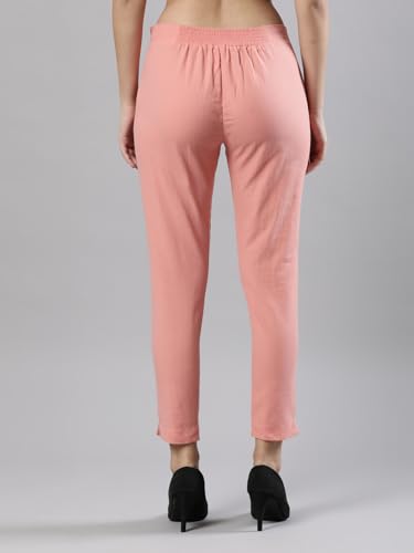 Image of Femmora Comfortable Fit Solid Straight Pant, Breathable Cotton Fabric with Side Zip Button Closure, for Women, Pack of 1