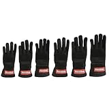 RaceQuip 3550093 355 Series Medium Black SFI 3.3/5 Two Layer Youth Racing Gloves