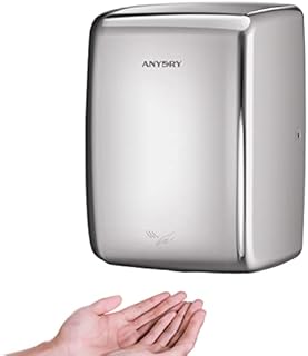 anydry 2803D Listed Mini Automatic Electric Hand Dryer, Hand Dryer For Toilets Commercial,Space-Saving.Polished Stainless Steel Housing.