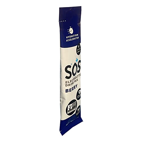 Sos Electrolyte Drink Mix, 5 Gram (Berry) - 10 Pack #TOP6