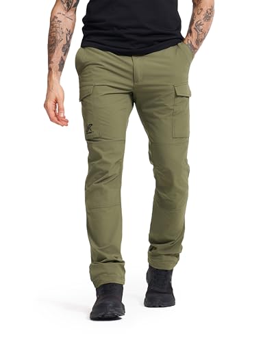 RevolutionRace Adventure Cargo Stretch Pants para Hombre, Pantalones de Senderismo para Todas Las Actividades al Aire Libre, Kalamata, L