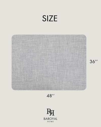 Image of Baroyal Office Chair Mat for Hardwood Floor Under Desk Computer Rolling Chair Mat for Wood /Tile Floor Non-Slip Heavy Duty Desk Rug PVC Plastic Hard Floor Protector 36 inch x 48 inch (Mist)