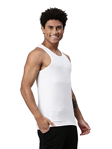 Levi's Men Cotton 012 Classic Vest with Side Branding, Tag Free Comfort & Smartskin Technology