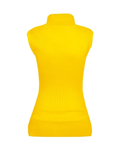 Image of v28 Women Sleeveless High Neck Turtleneck Stretchable Knit Sweater Top