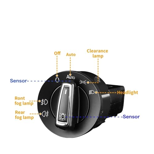 Interrupteur de commande des feux pour panne éclairage VW Golf - 3