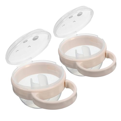 TOYANDONA Pacifier Holder Case Lids 2-Pack Travel Storage Feeder Pacifiers Holder for Newborns
