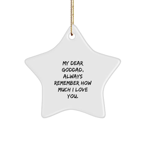 Funny Goddad Gifts from Men, Unique Star Ornament for Goddad,
