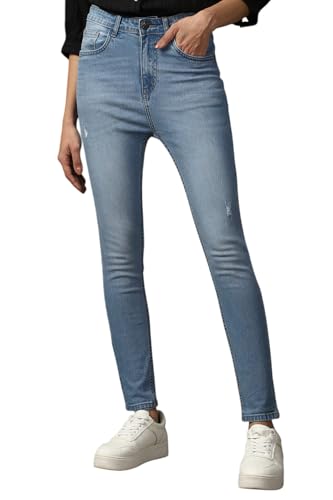 Image of High Star Women Washed Skinny fit Highrise Stretchable Jeans