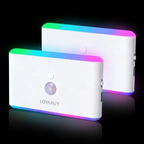 Motion Sensor Night Light 2-Pack, Long-Lasting Rechargeable Magne...