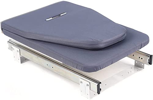 HIDE AWAY IRONING BOARDS Cool Gray Foldable Rotated Ironing Board Closet Pull-Out Stow Away in The Cabinet Ironing Station for Home, Apartment